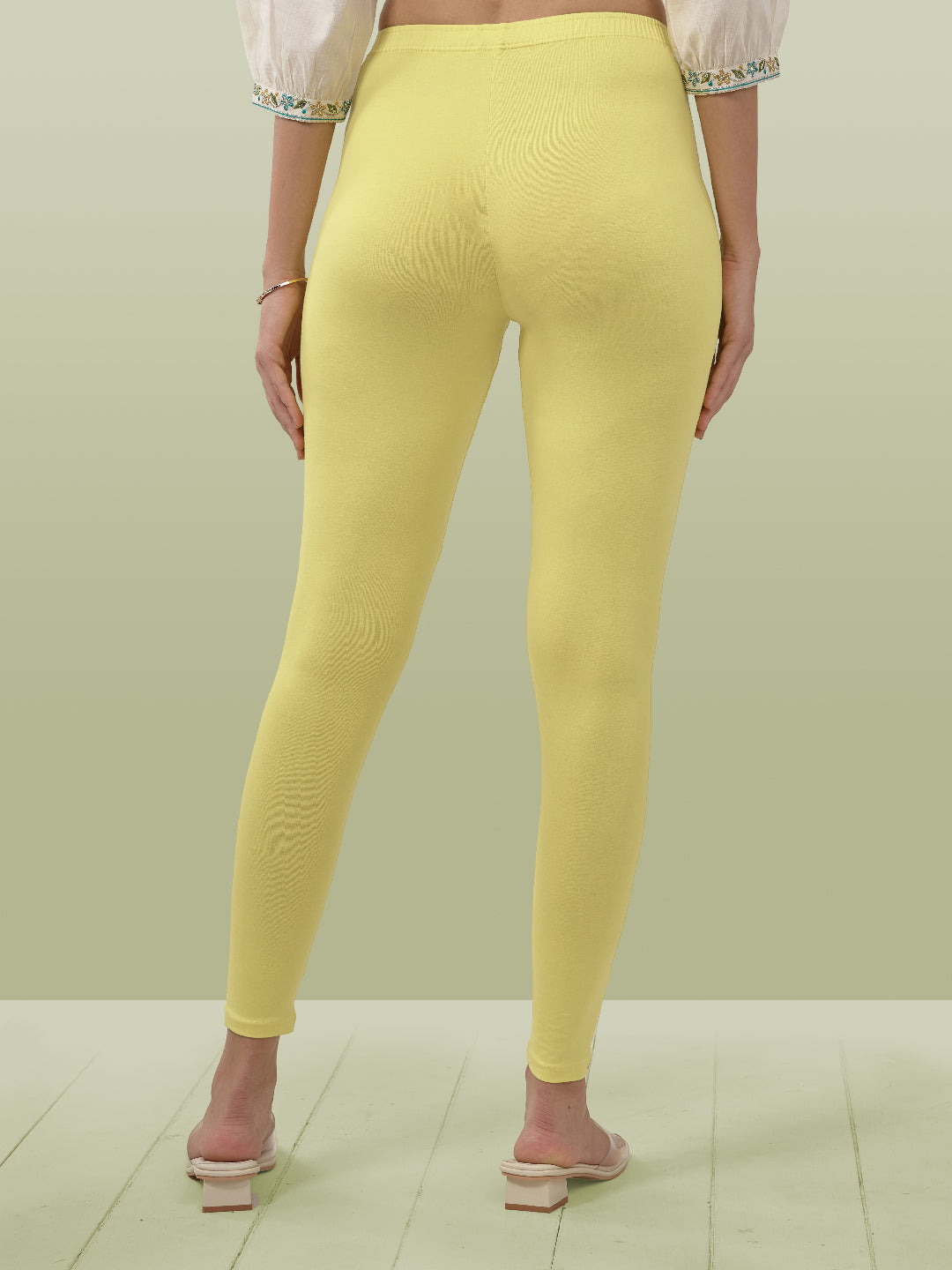 Yellow Ankle Length Leggings