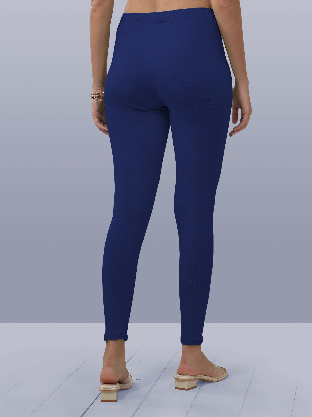 Blue Ankle Length Leggings