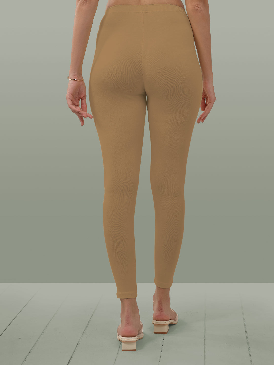 Brown Ankle Length Leggings