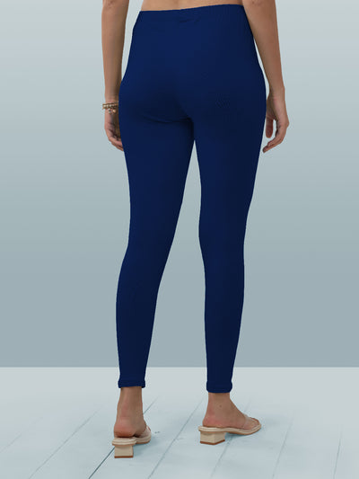 Blue Ankle Length Leggings