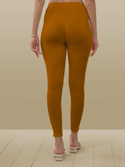 Orange Ankle Length Leggings