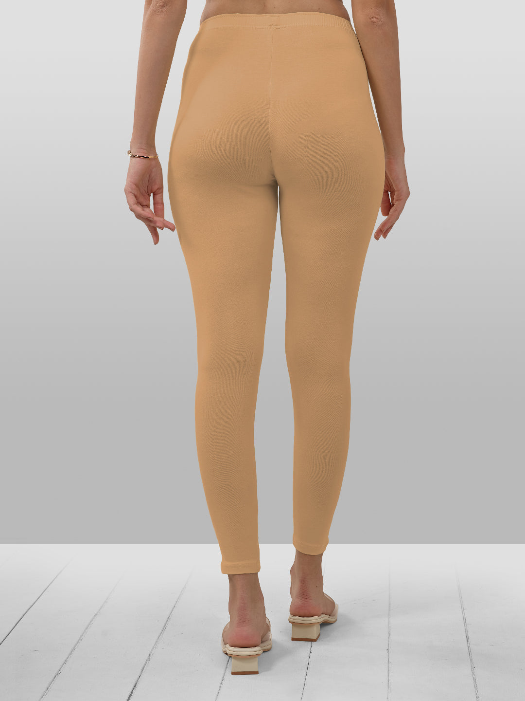 Fleece Lined Cream Colored Tights For Women Skin Ankle Length