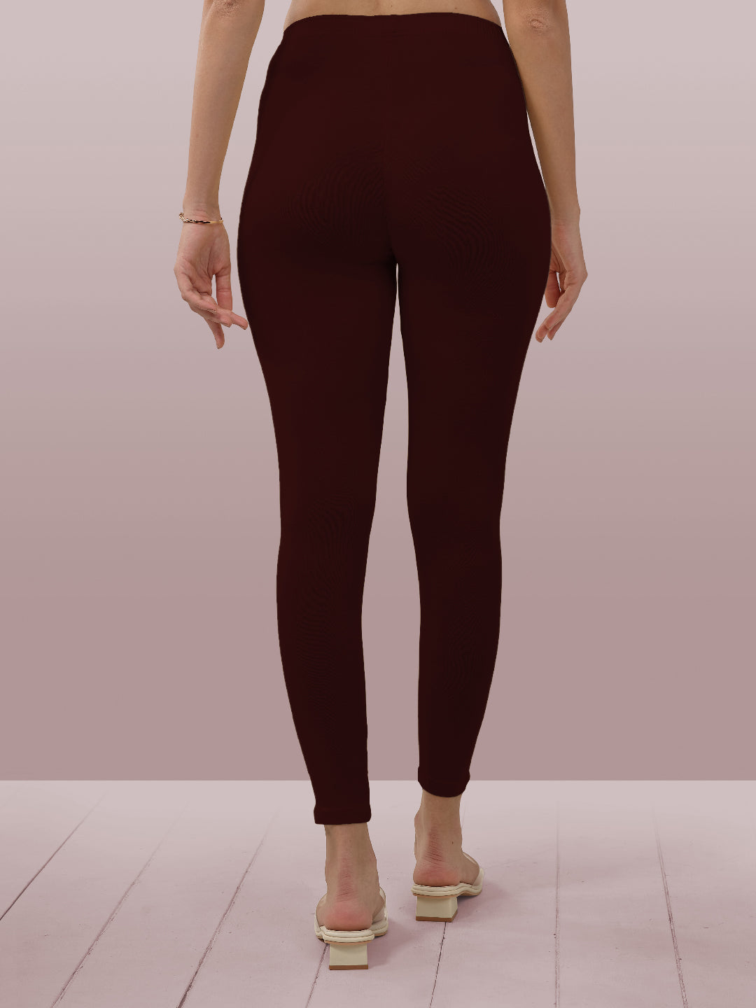 Maroon Ankle Length Leggings