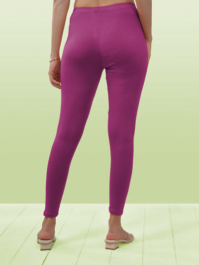 Purple Ankle Length Leggings