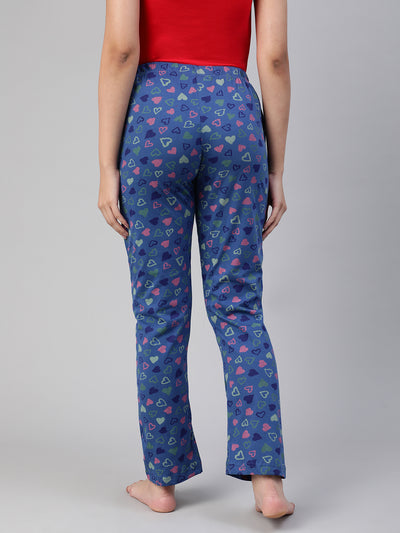 Blue Printed Relax Pyjama #601