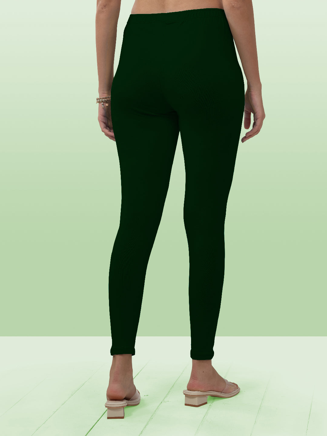 Green Ankle Length Leggings