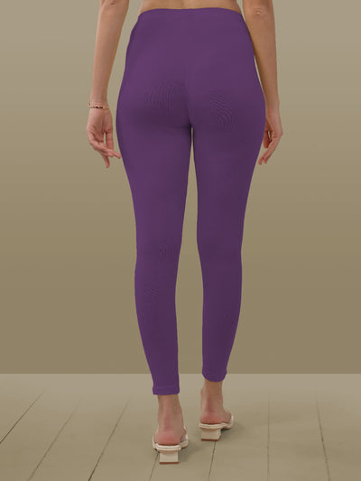 Purple Ankle Length Leggings