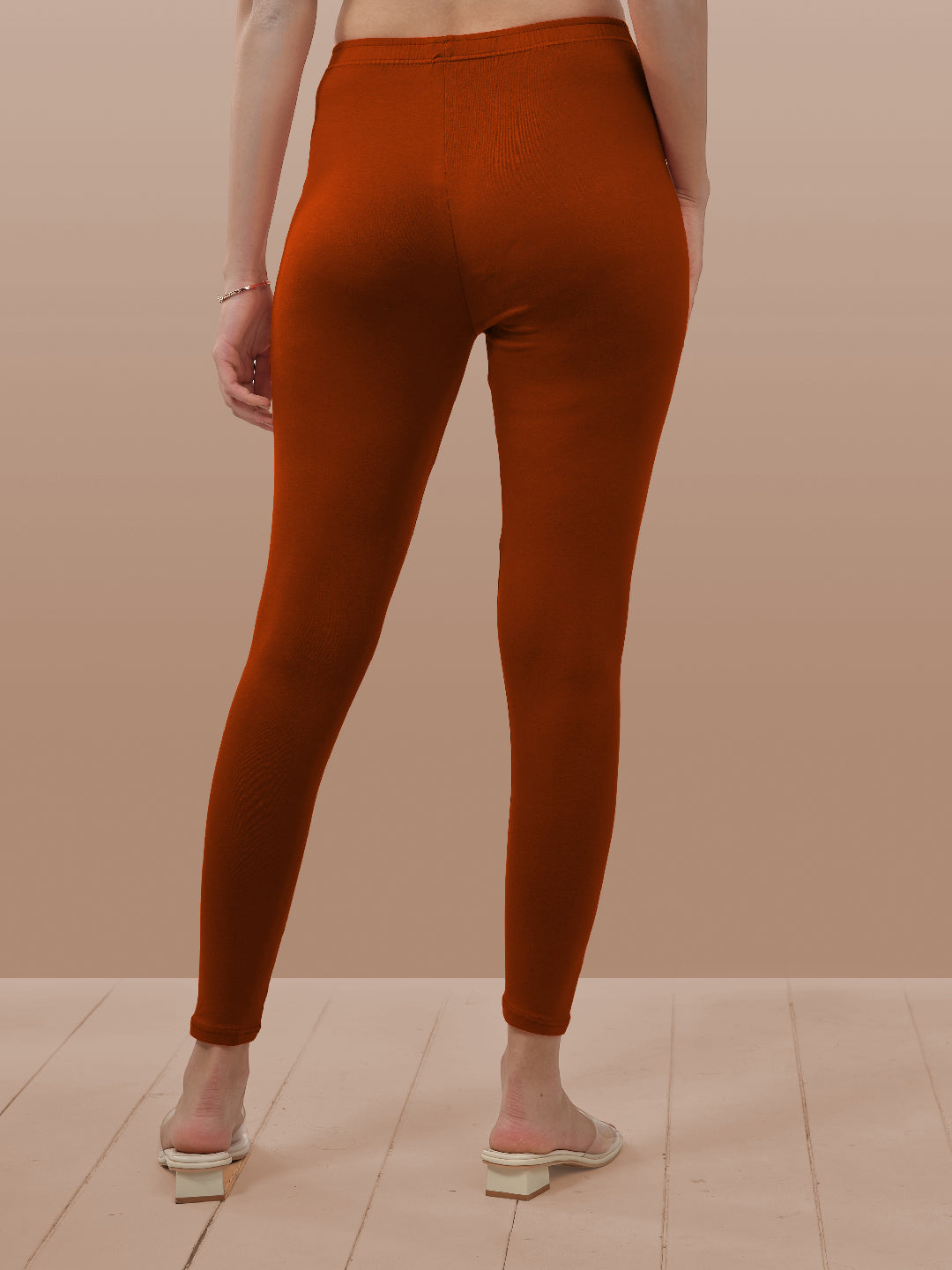 Orange Ankle Length Leggings