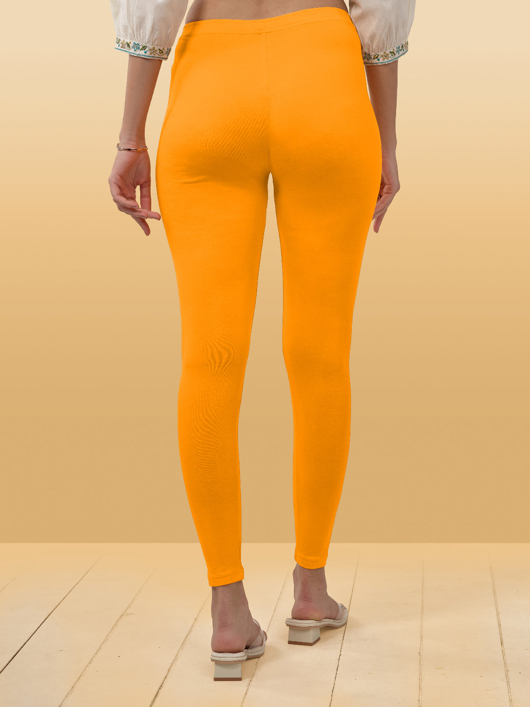 Yellow Ankle Length Leggings