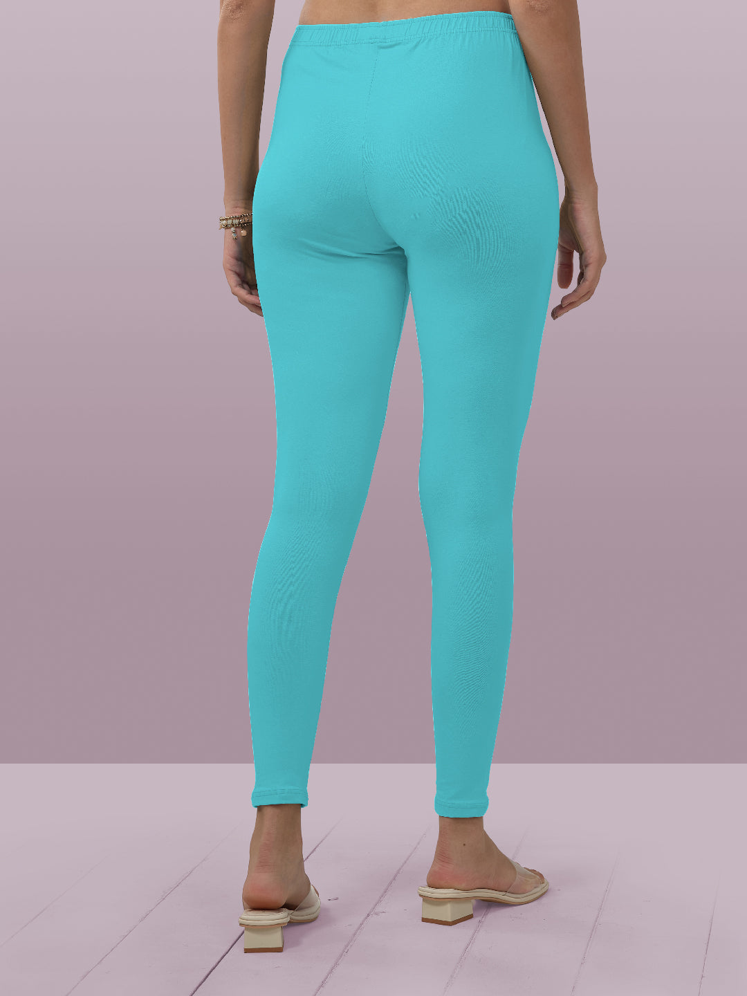 Blue Ankle Length Leggings