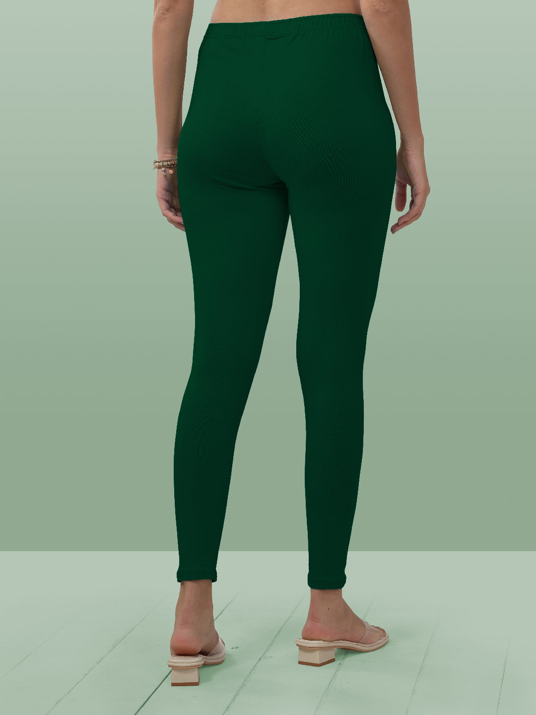 Green Ankle Length Leggings