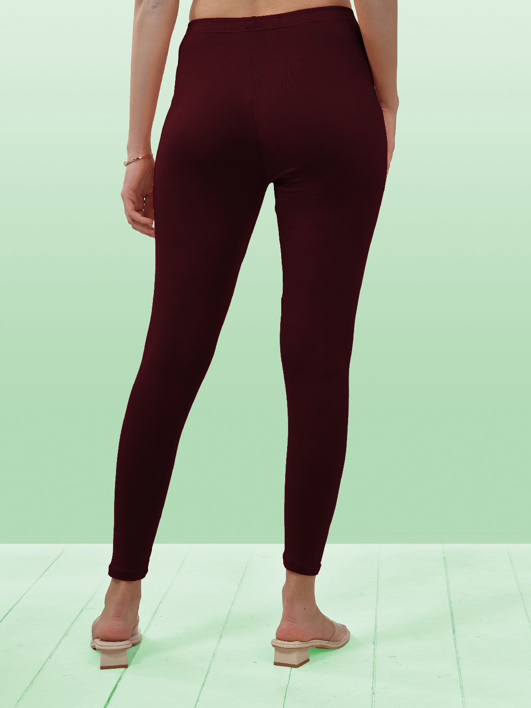 Dark Pink Ankle Length Leggings