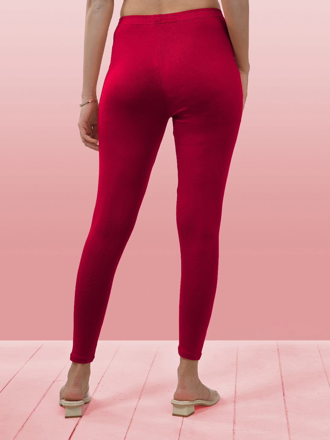 Dark Pink Ankle Length Leggings