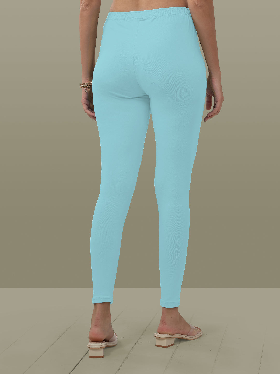 Blue Ankle Length Leggings