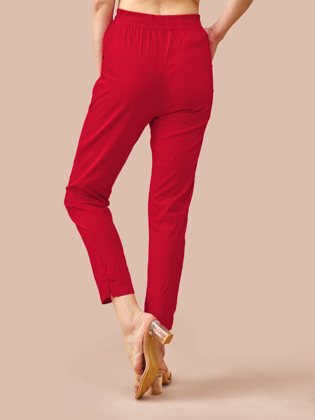 Red Cotton Pant