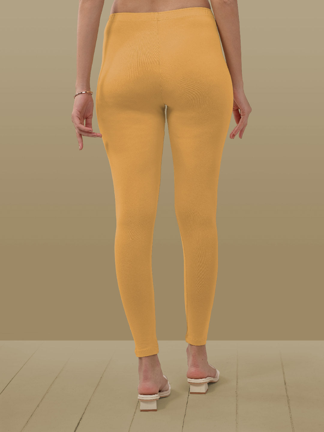 Yellow Ankle Length Leggings