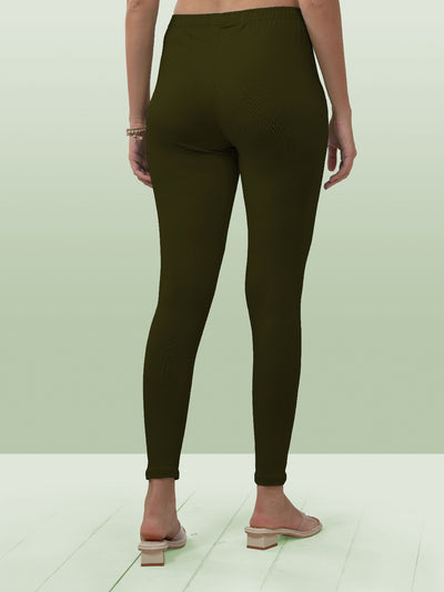 Olive Ankle Length Leggings