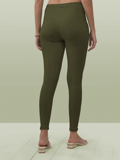 Olive Ankle Length Leggings