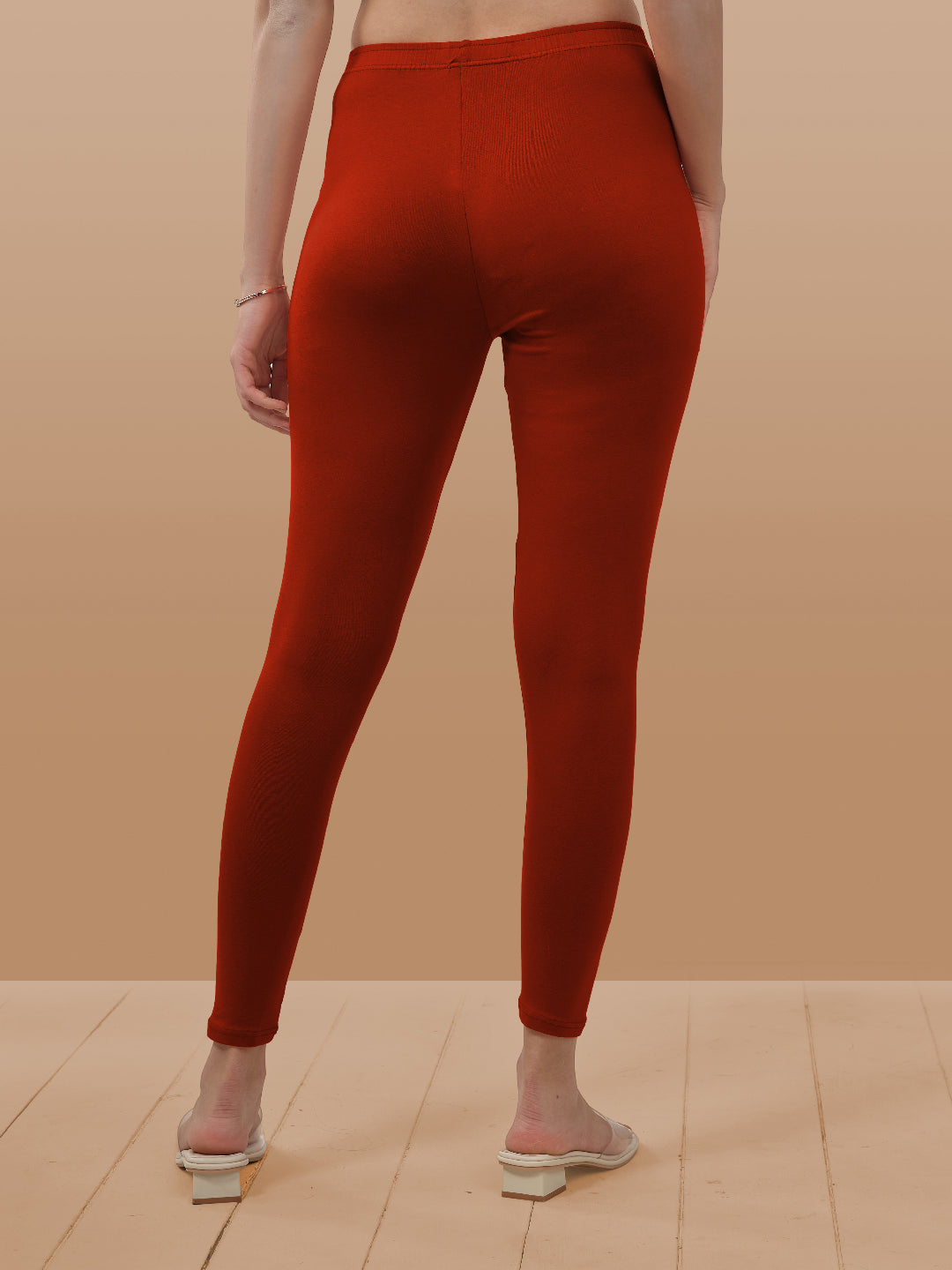 Orange Ankle Length Leggings