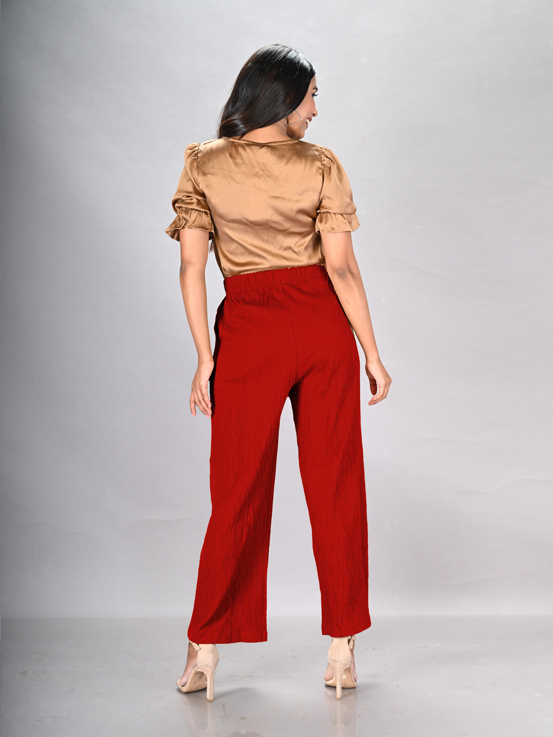 Red Crushed Pant #341