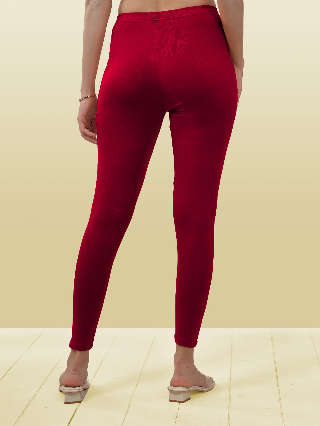 Dark Pink Ankle Length Leggings