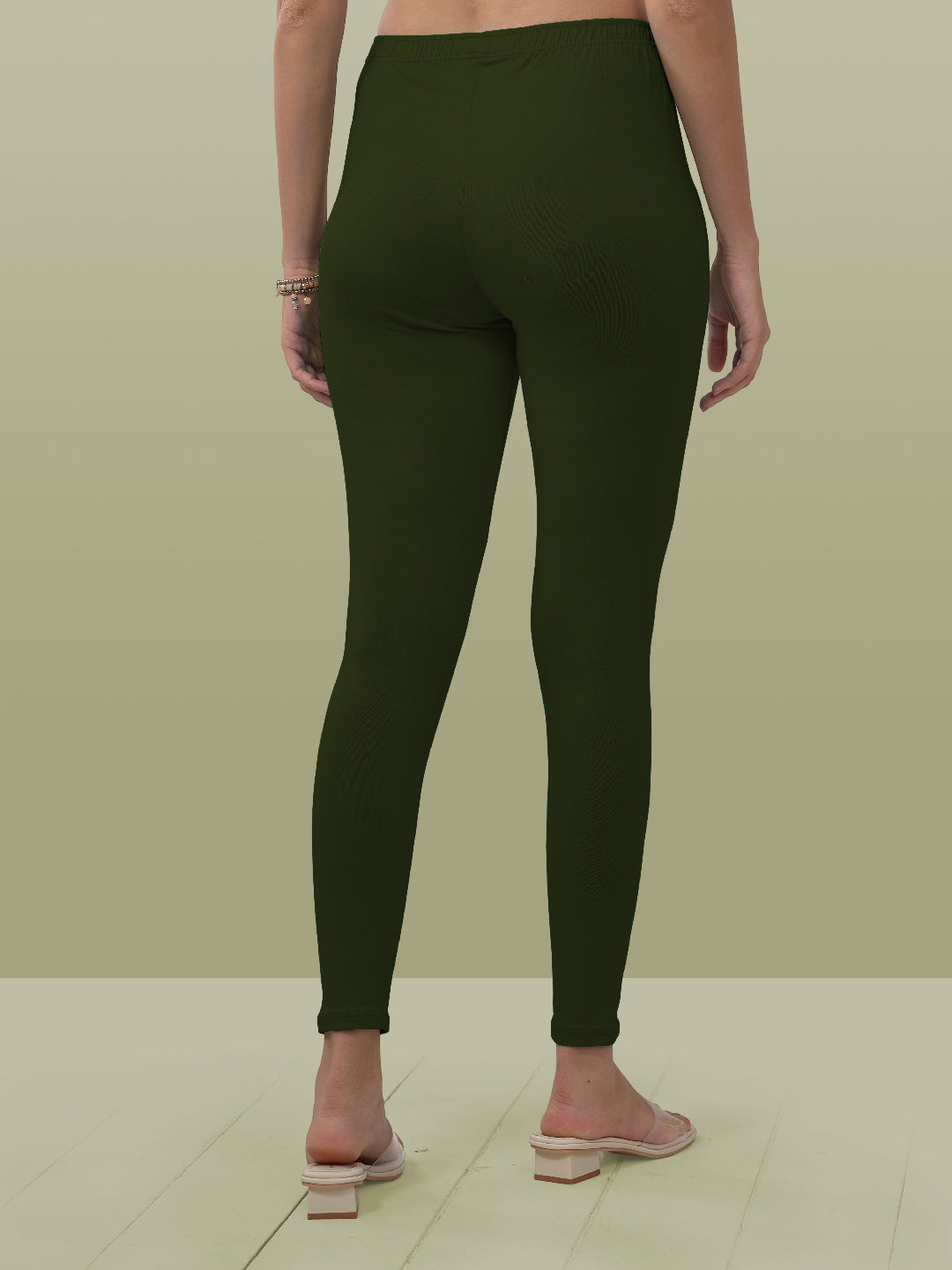 Olive Ankle Length Leggings