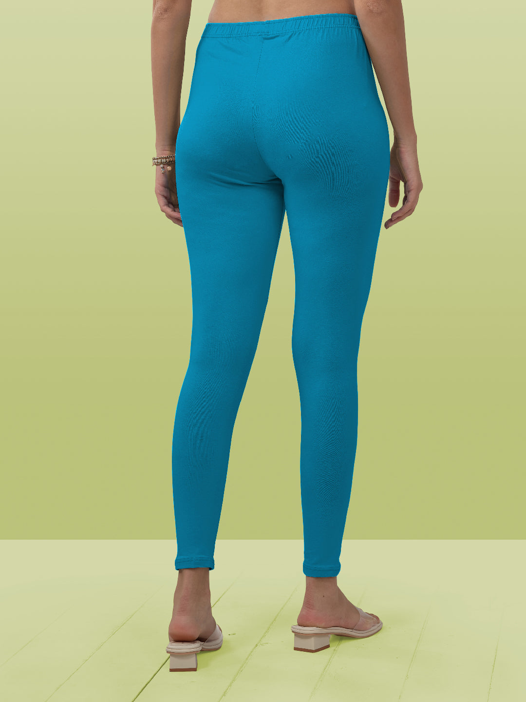 Blue Ankle Length Leggings