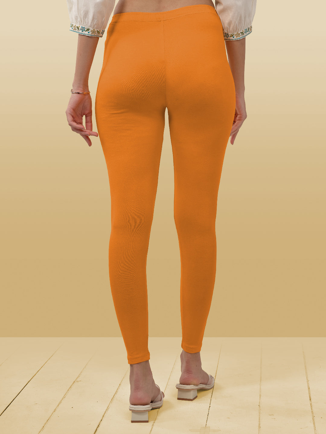 Yellow Ankle Length Leggings