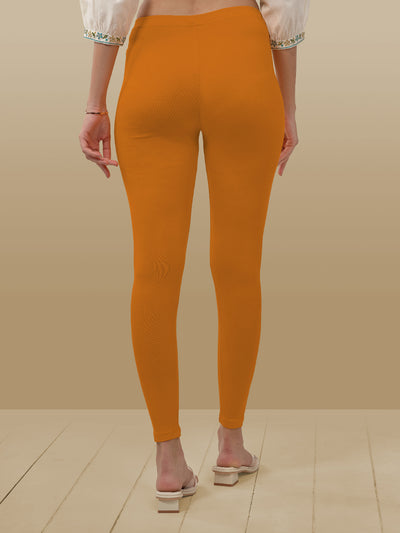 Orange Ankle Length Leggings