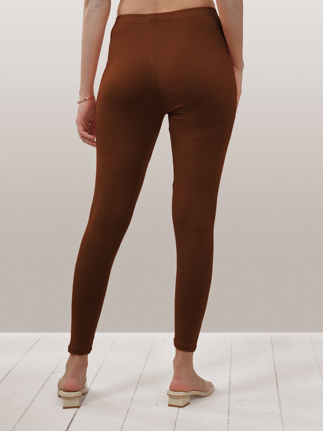 Brown Ankle Length Leggings