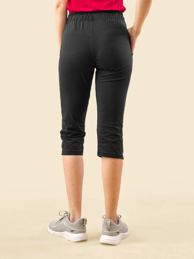 Black 3/4 Capri Track Pant #302