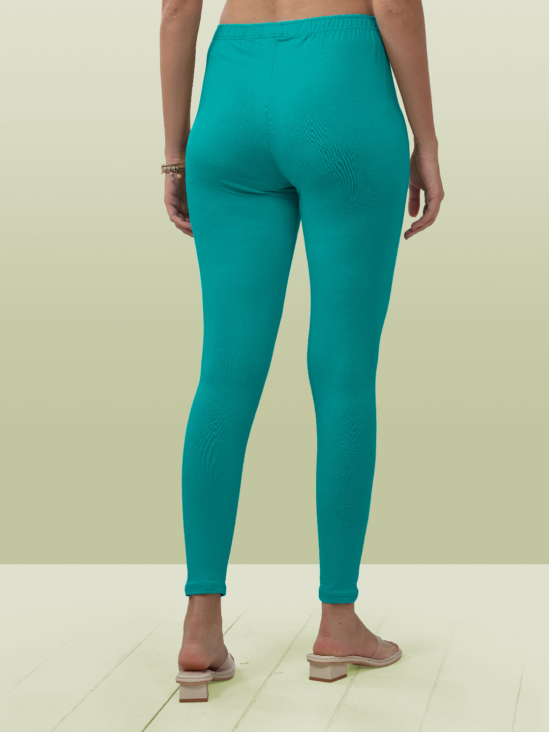 Green Ankle Length Leggings