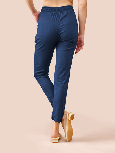 Blue Cotton Pant