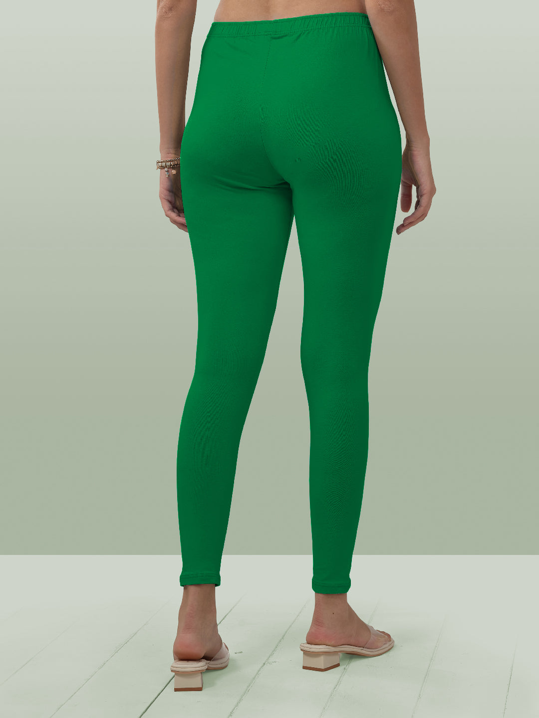 Green Ankle Length Leggings