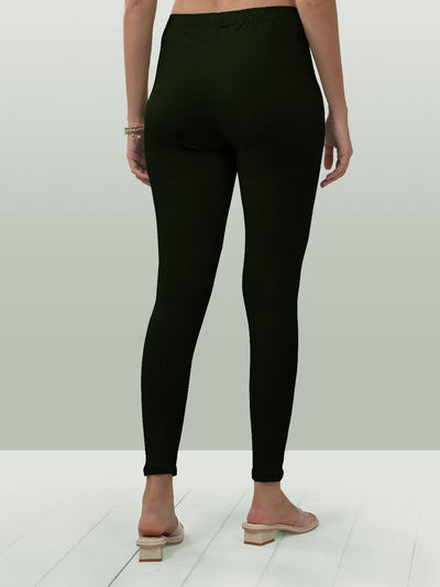 Green Ankle Length Leggings