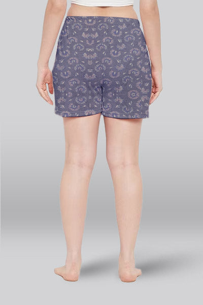 Grey Printed Night Shorts