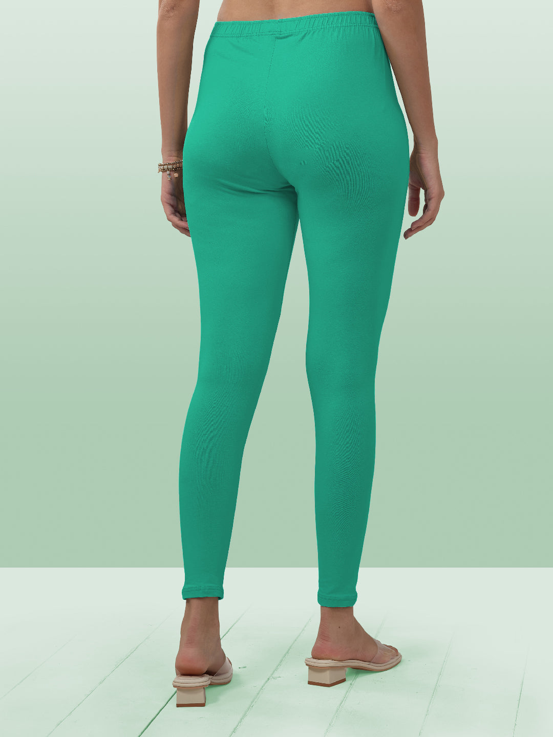 Green Ankle Length Leggings