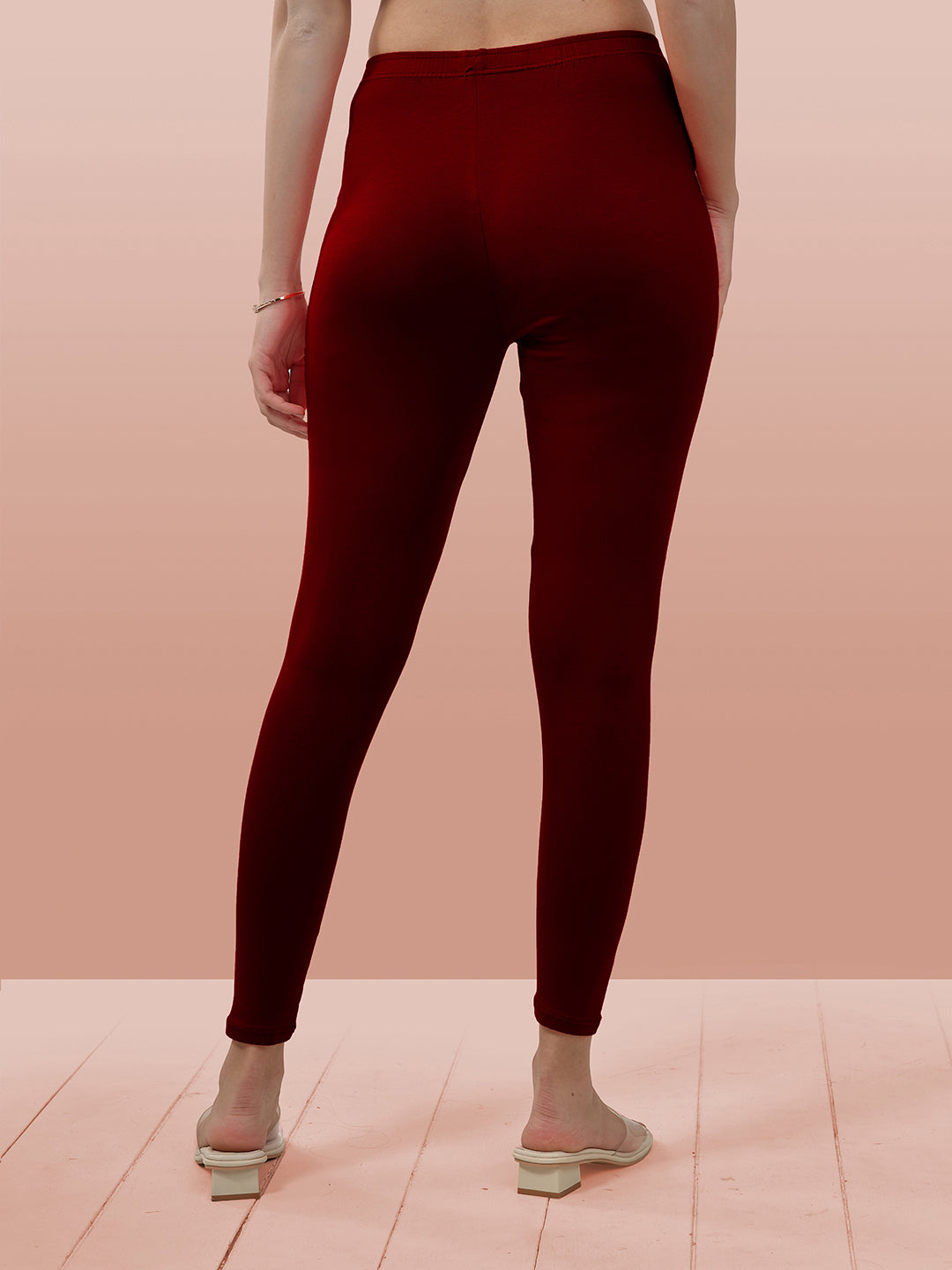 Maroon Ankle Length Leggings