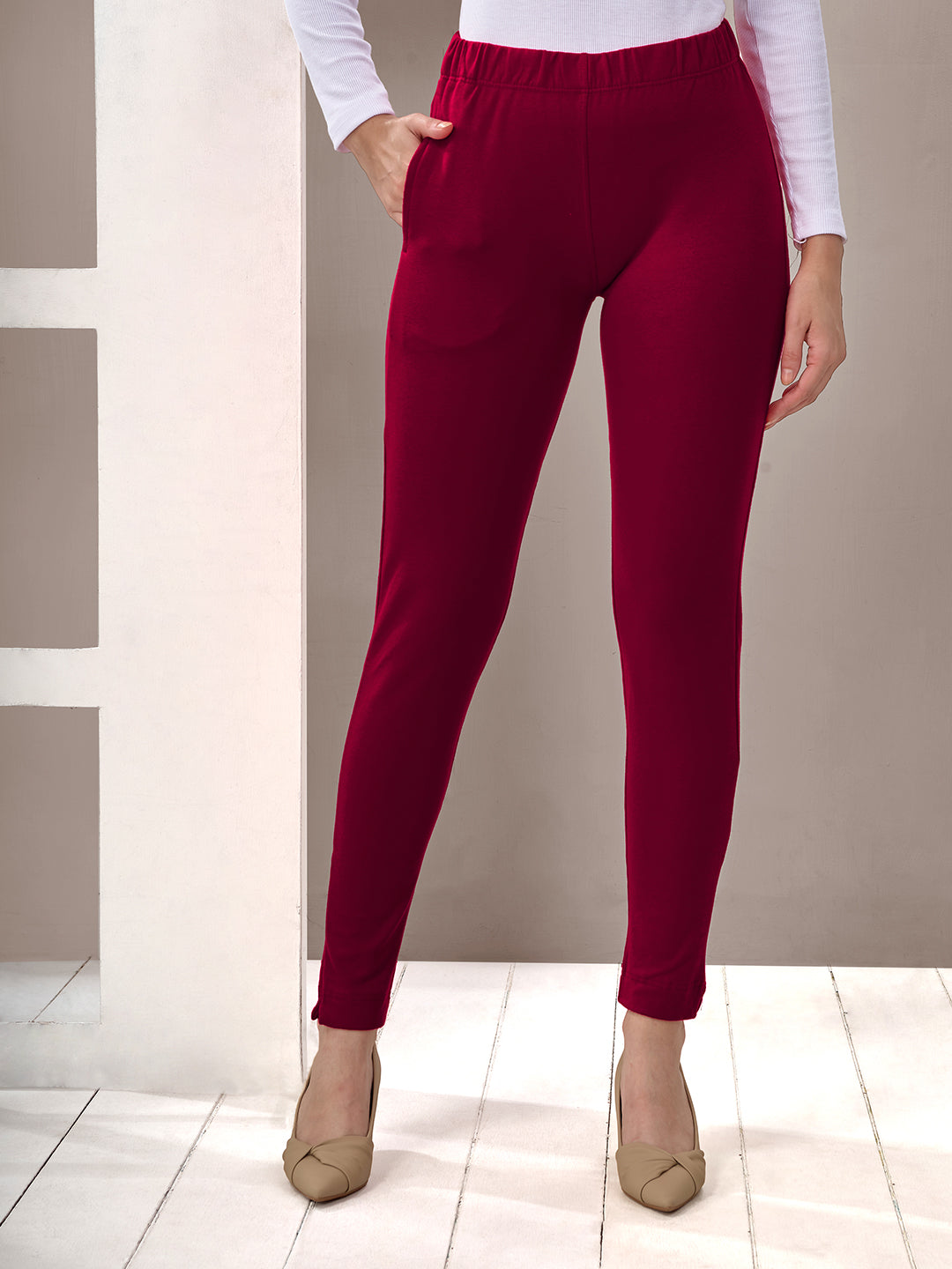 Dark Pink Winter Kurti Pant