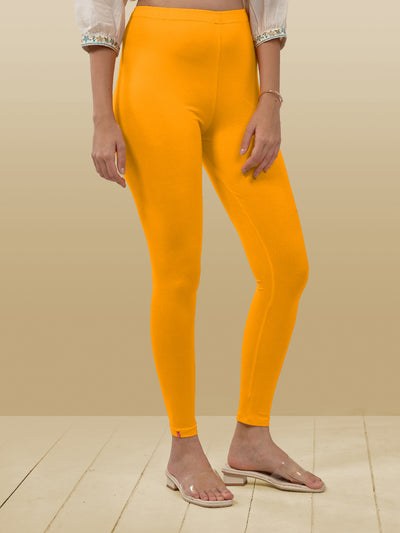 Yellow Ankle Length Leggings