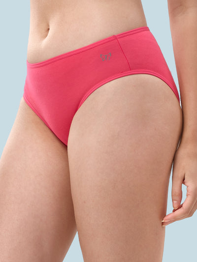Solid Inner Elastic 4 Way Strech Hipster Assorted Color Panty #222