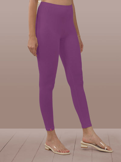 Purple Ankle Length Leggings