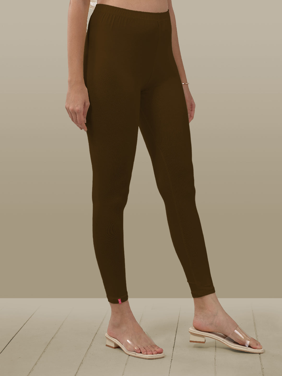 Brown Ankle Length Leggings