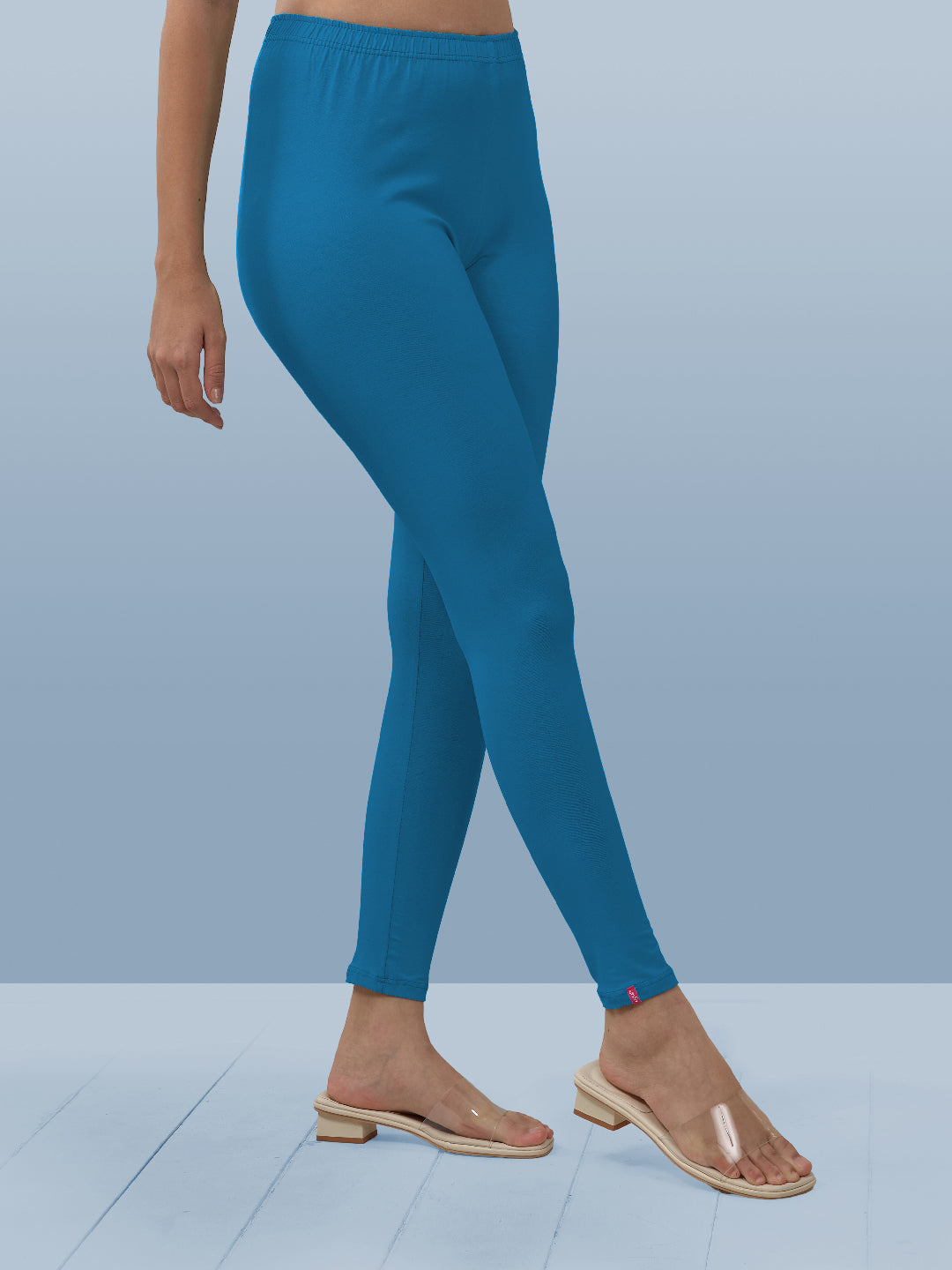 Blue Ankle Length Leggings