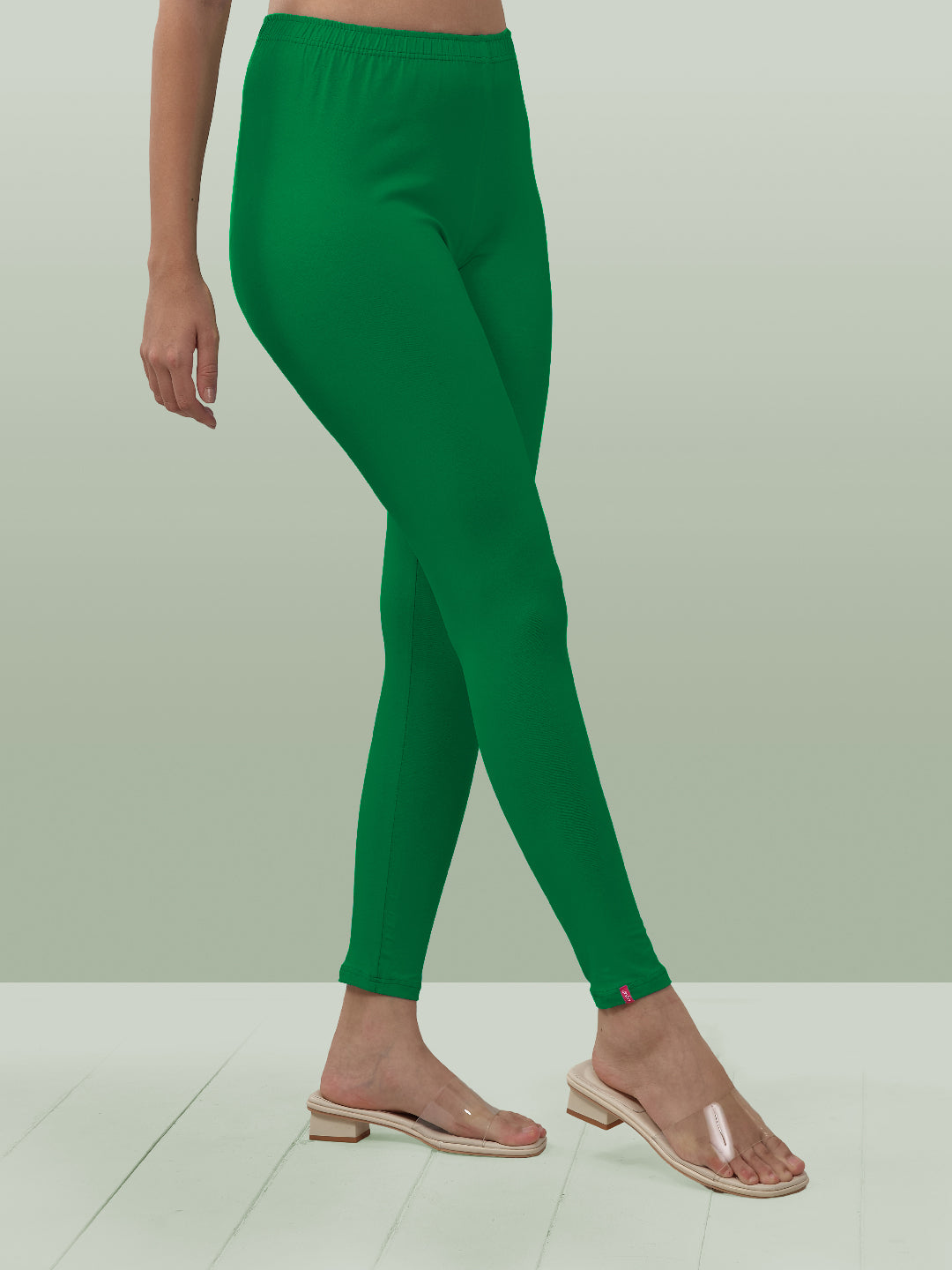 Green Ankle Length Leggings