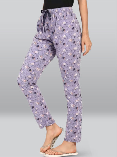 Purple Printed Relax Pyjama #601