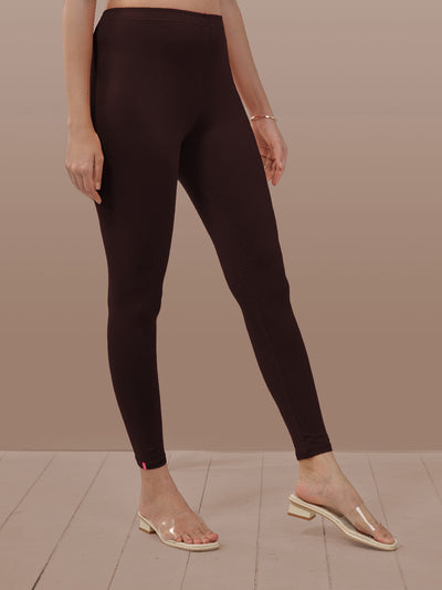 Brown Ankle Length Leggings