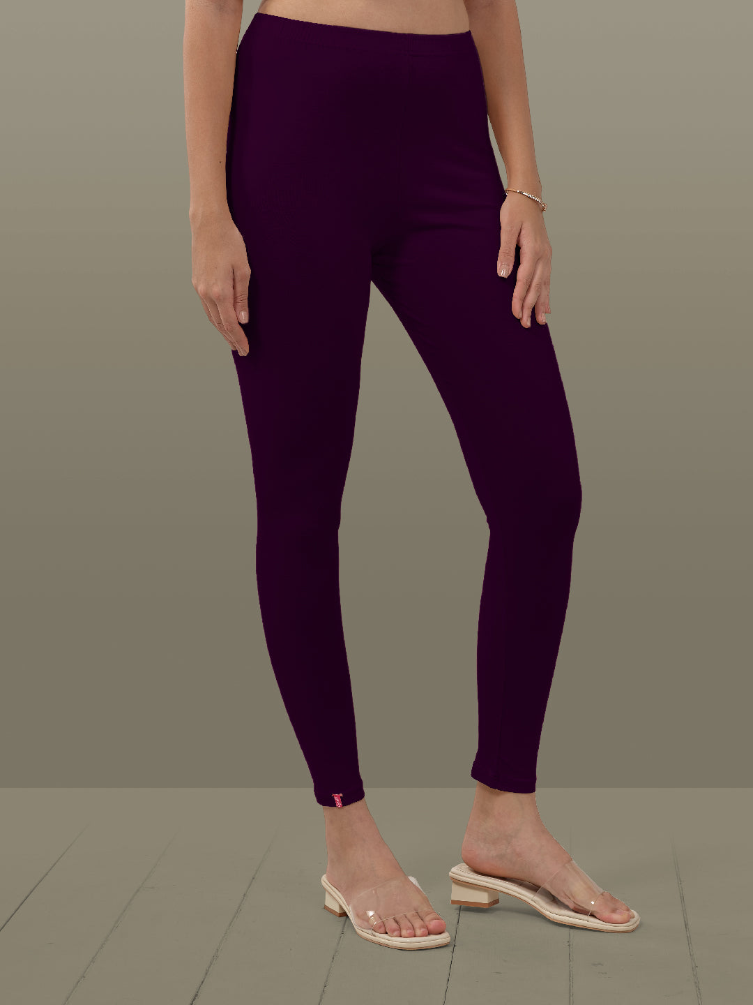 Purple Ankle Length Leggings