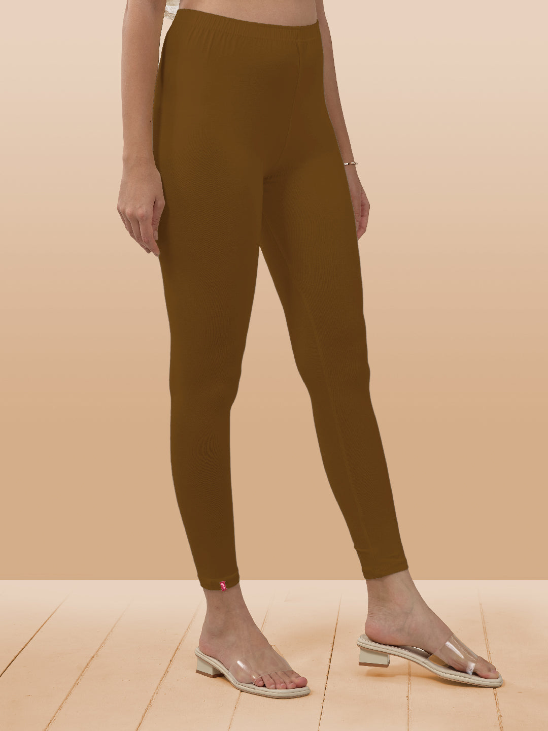 Brown Ankle Length Leggings