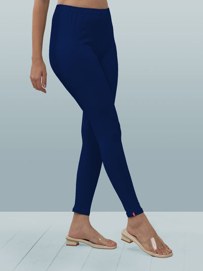 Blue Ankle Length Leggings